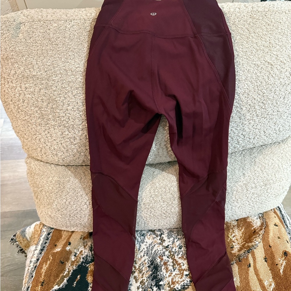 Lululemon Athletica Deep Red Leggings
